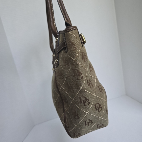 Dooney & Bourke Olive Green & Dark Brown Purse - Picture 4 of 15